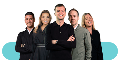 team uitgesneden blauw